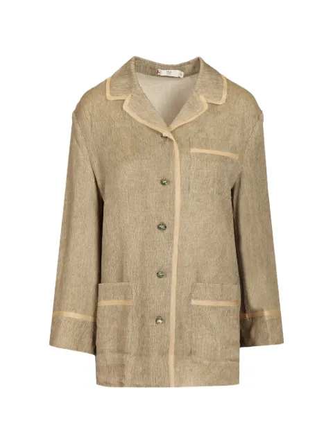 Hui Hui Margherita contrast-trim shirt