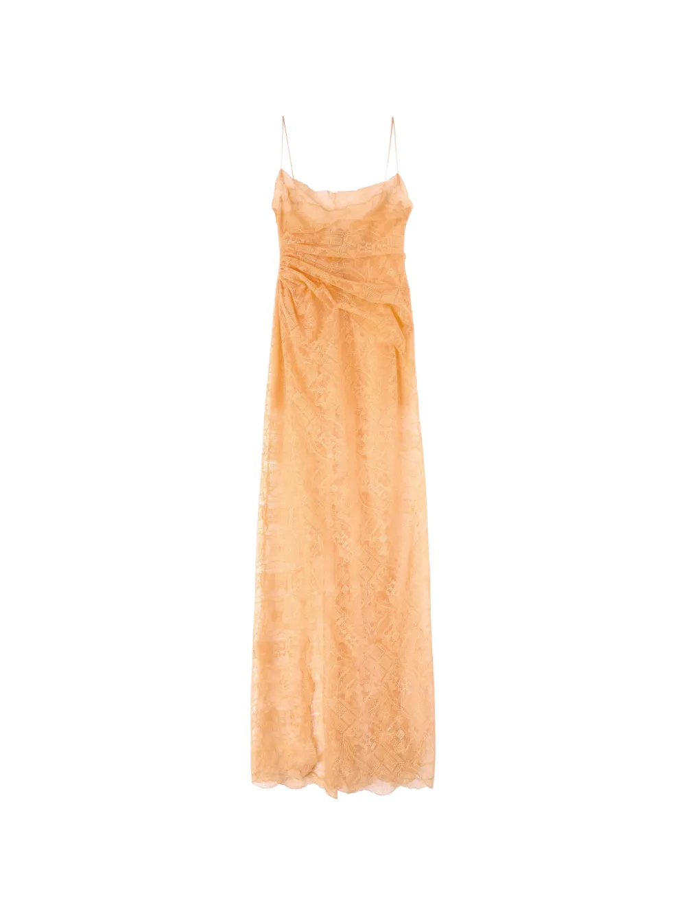 Ermanno Scervino lace-draped maxi dress - Arancione