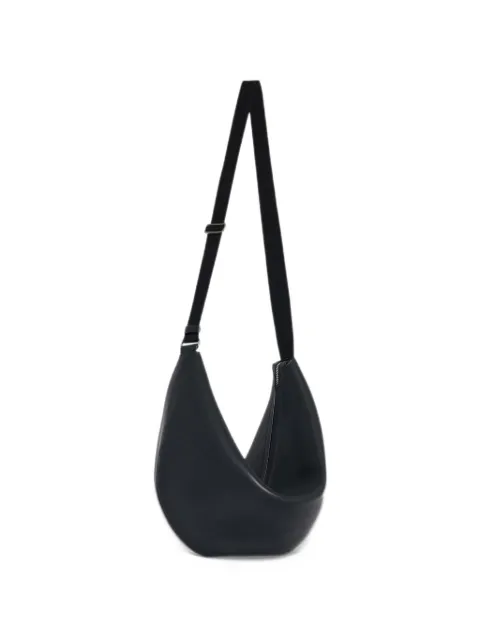 The Row crescent-shaped leather shoulder bag