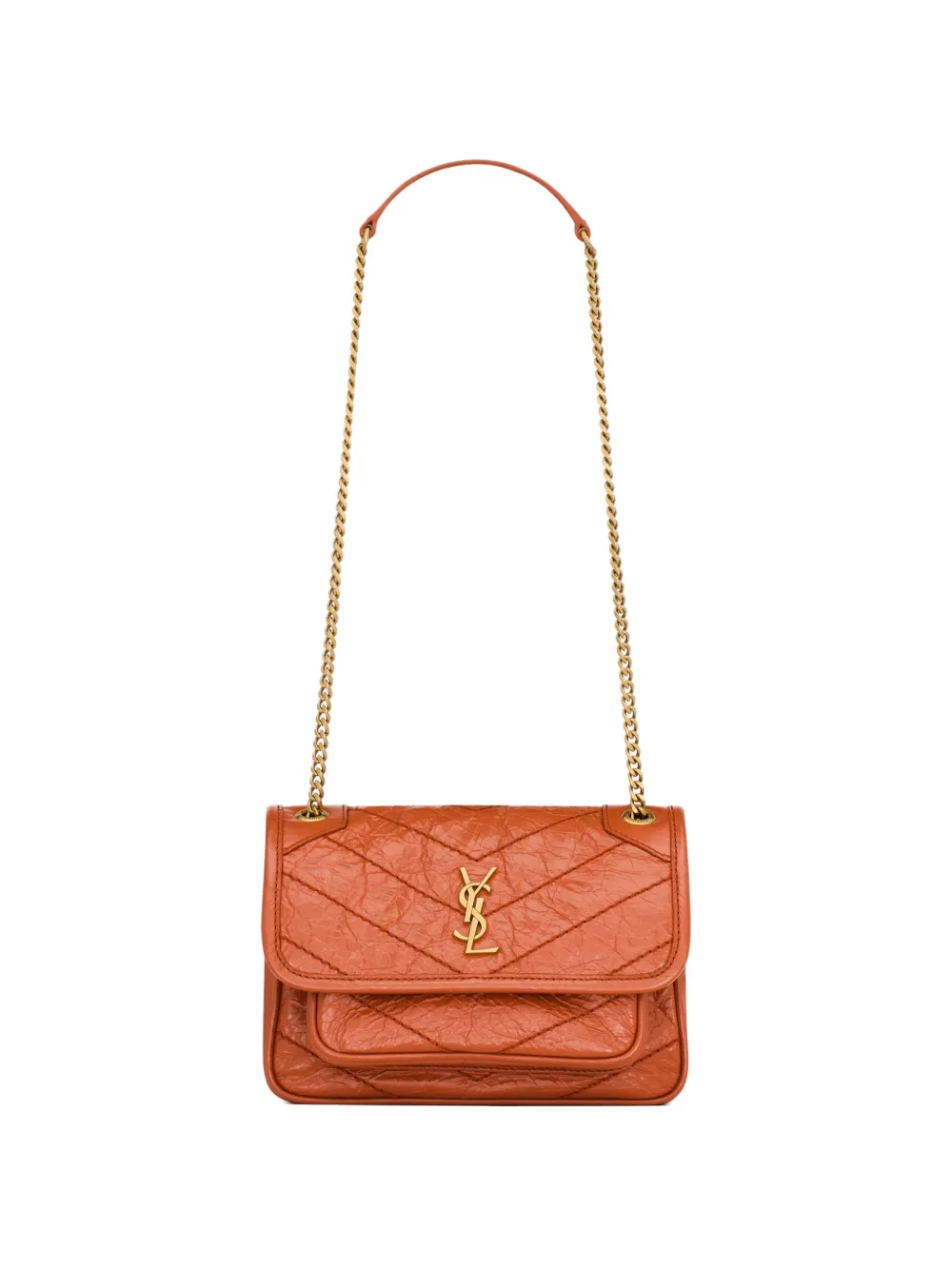 Saint Laurent Niki mini leather shoulder bag - Orange