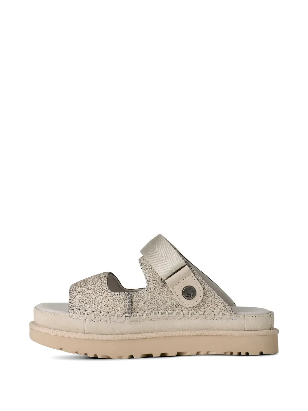 UGG Goldenstar crackle-effect sandals Beige