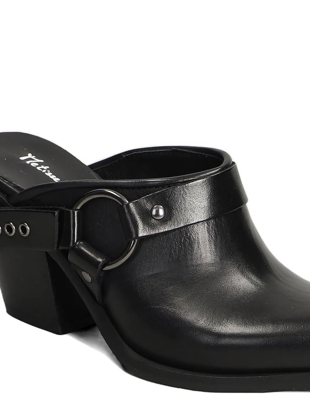 Metisse buckle-strap mules Zwart
