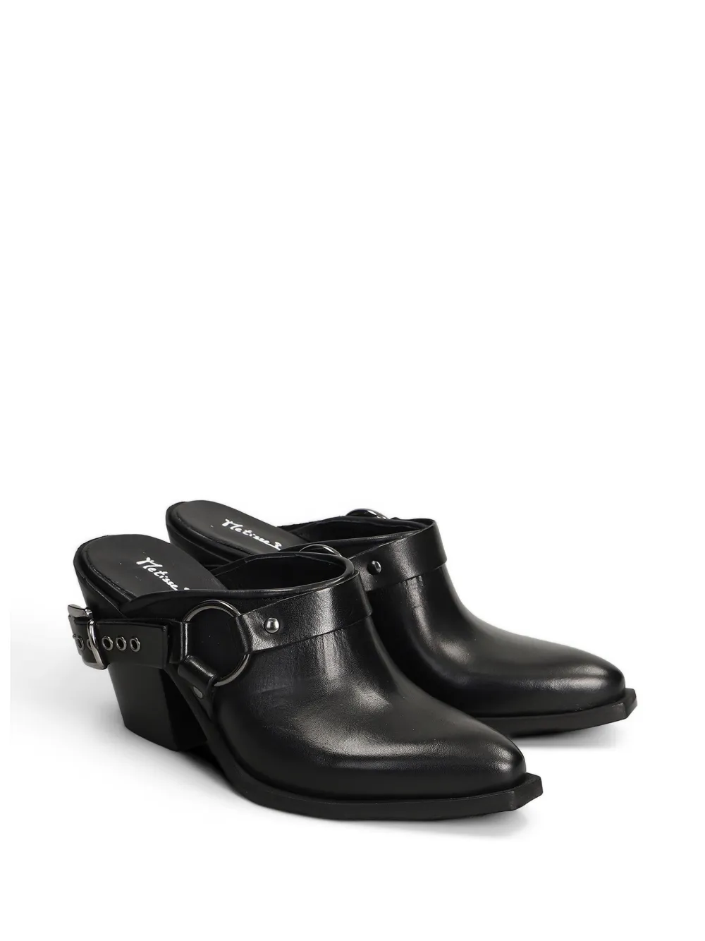 Metisse buckle-strap mules Zwart