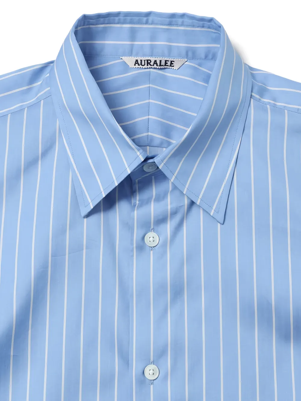  Auralee Camisa A Rayas - Azul 