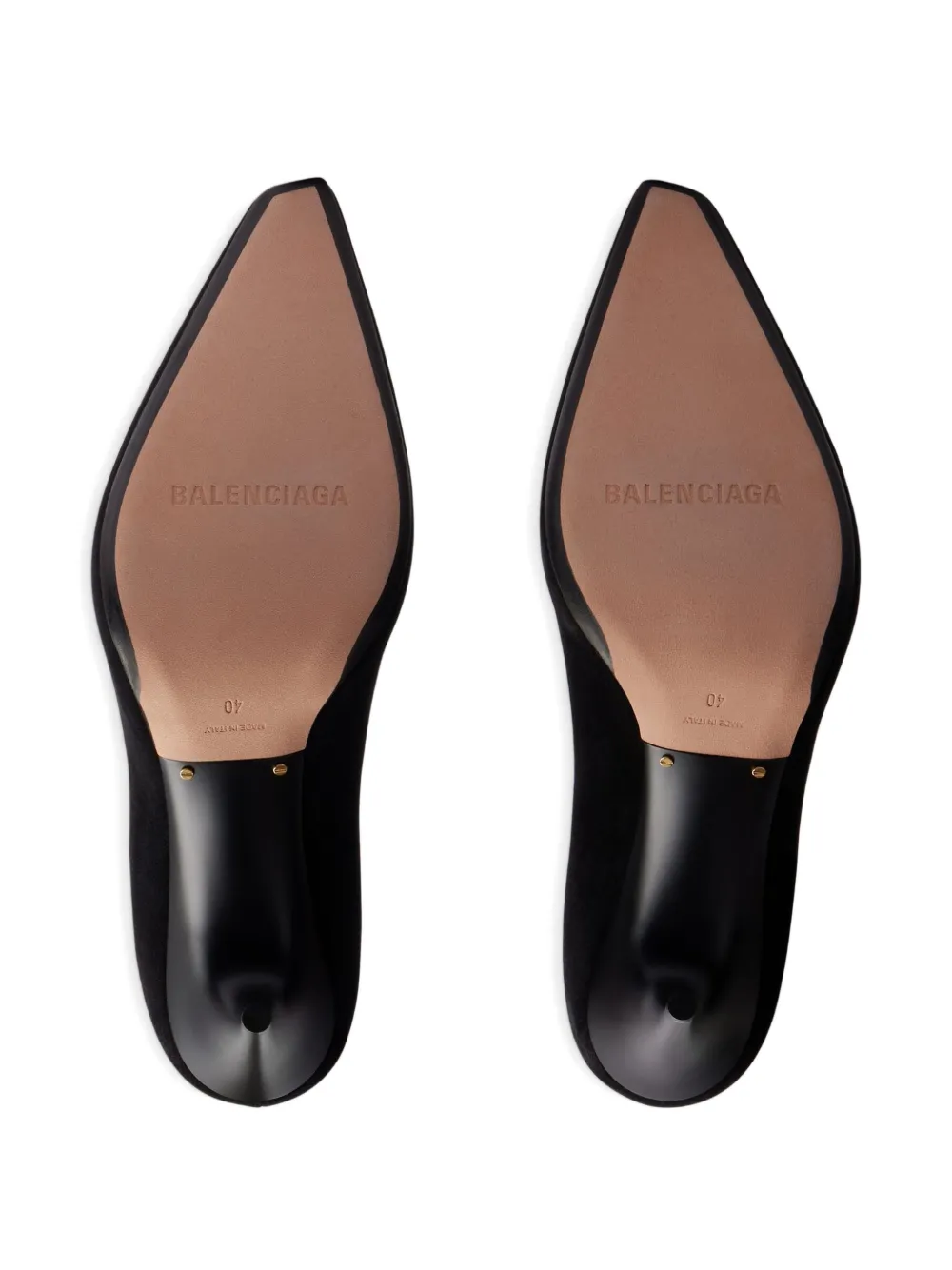 Balenciaga Duchesse pumps met V-hals Zwart