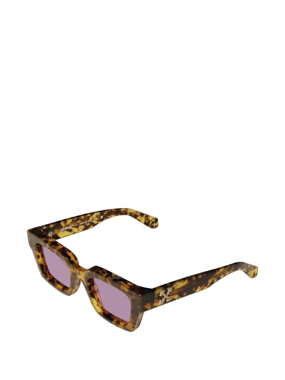 Off-White Eyewear Virgil zonnebril met schildpadschild-effect Bruin