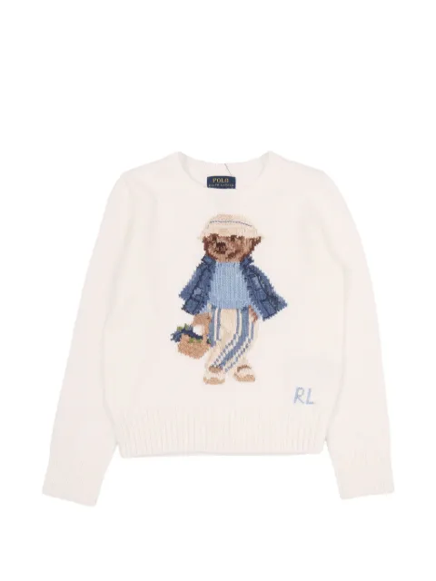 POLO RALPH LAUREN KIDS suéter tejido con motivo Polo Bear