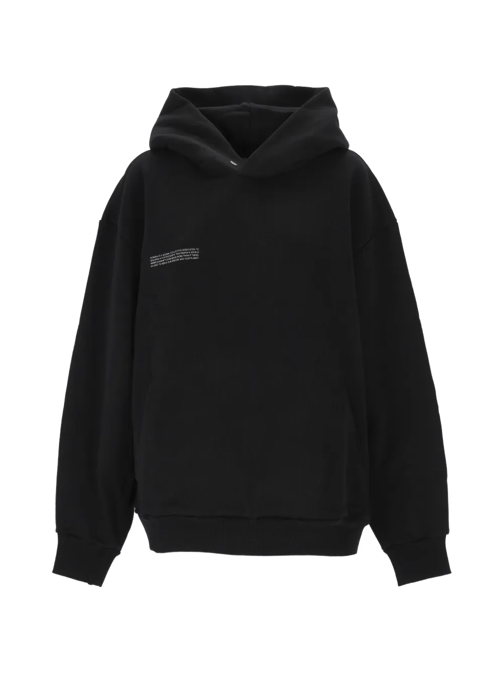 Pangaia text-print hoodie - Nero