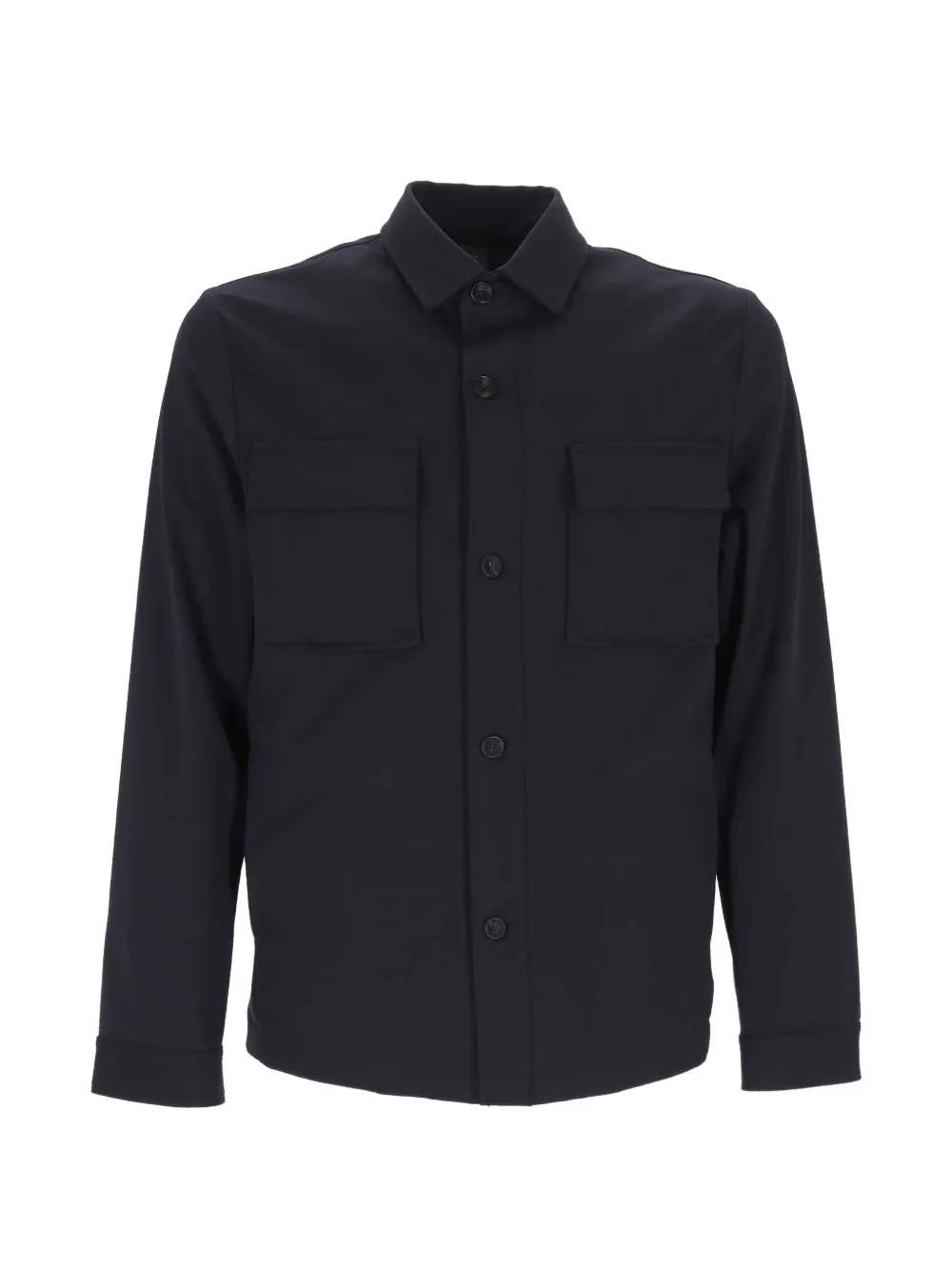 Hosio flap-pocket button-up shirt-jacket - Blu