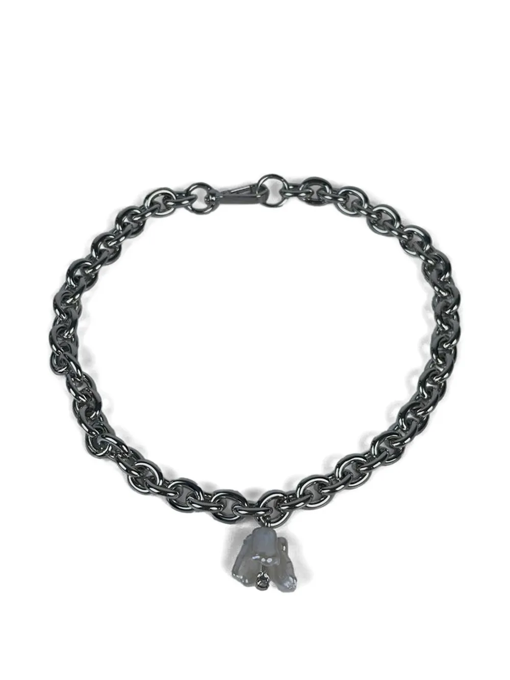 Simone Rocha pearl-pendant chain necklace - Argento