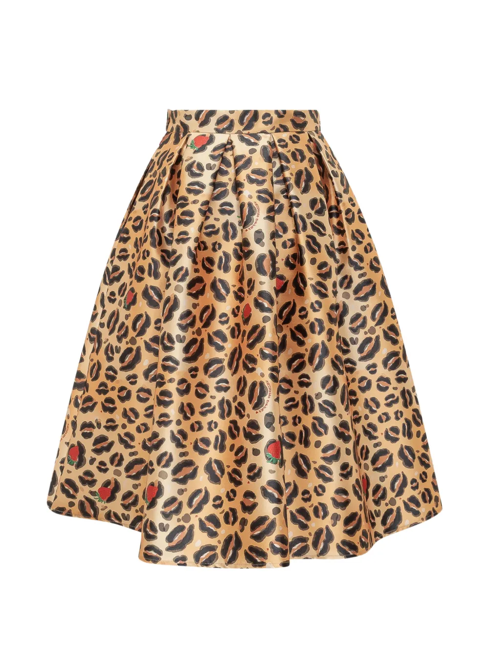 alessandro enriquez animal-print pleated midi skirt - Toni neutri