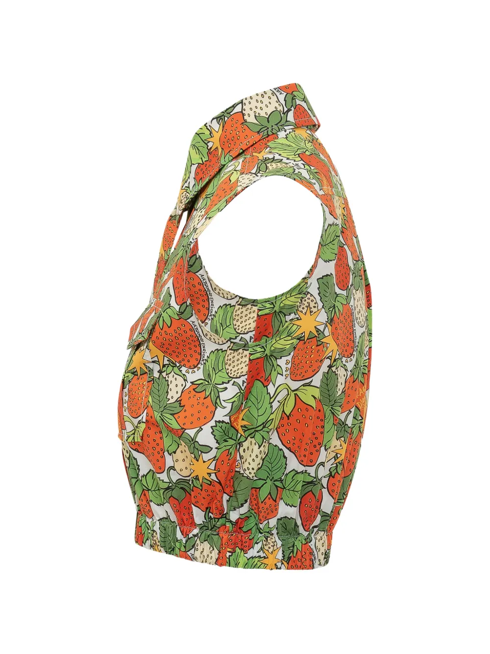 alessandro enriquez Cropped blouse met aardbeienprint Rood