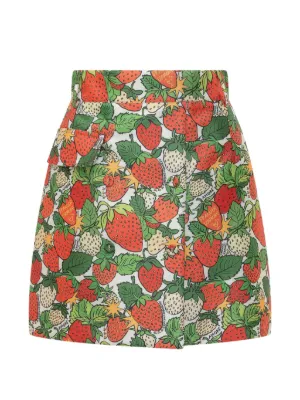 Open YY floral-print Wired Skirt | Black | FARFETCH
