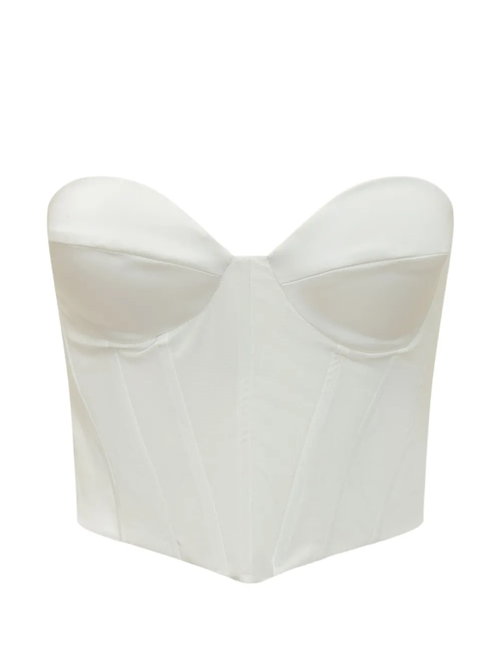ACTUALEE strapless boned bustier top - Bianco
