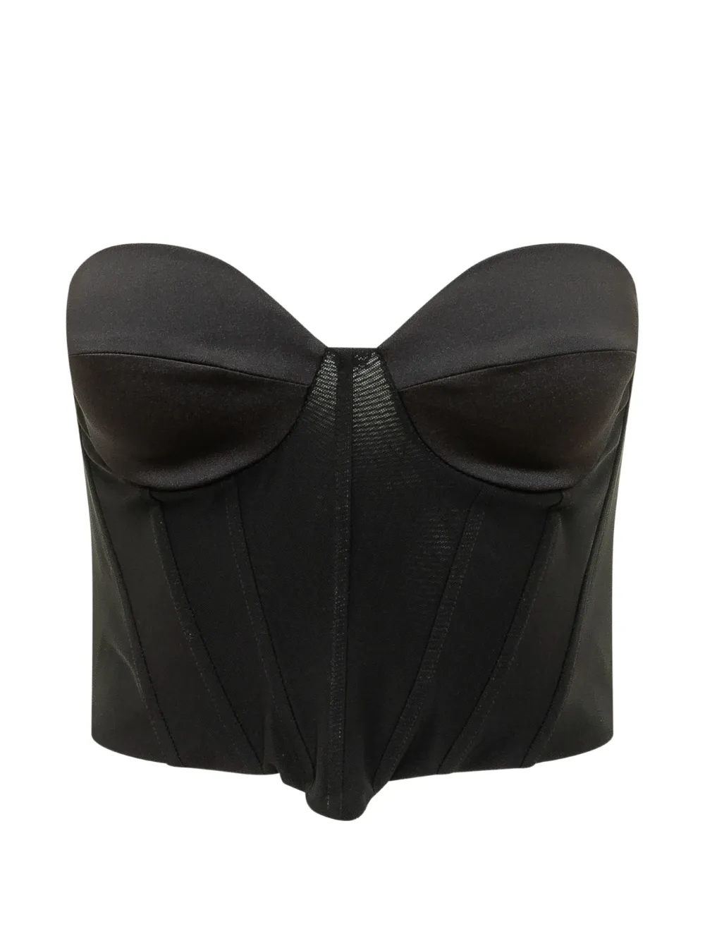 strapless boned bustier top