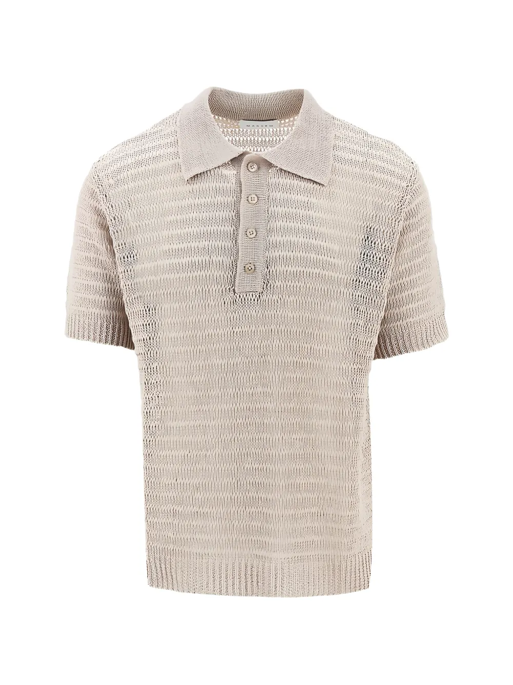 MARSEM open-knit polo shirt - Toni neutri