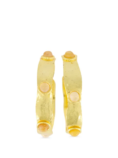 Sylvia Toledano Bianca quartz and jasper hoop earrings