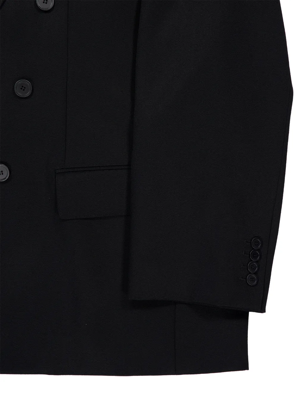 Balenciaga Wollen-gabardine jack met dubbele rij knopen Zwart