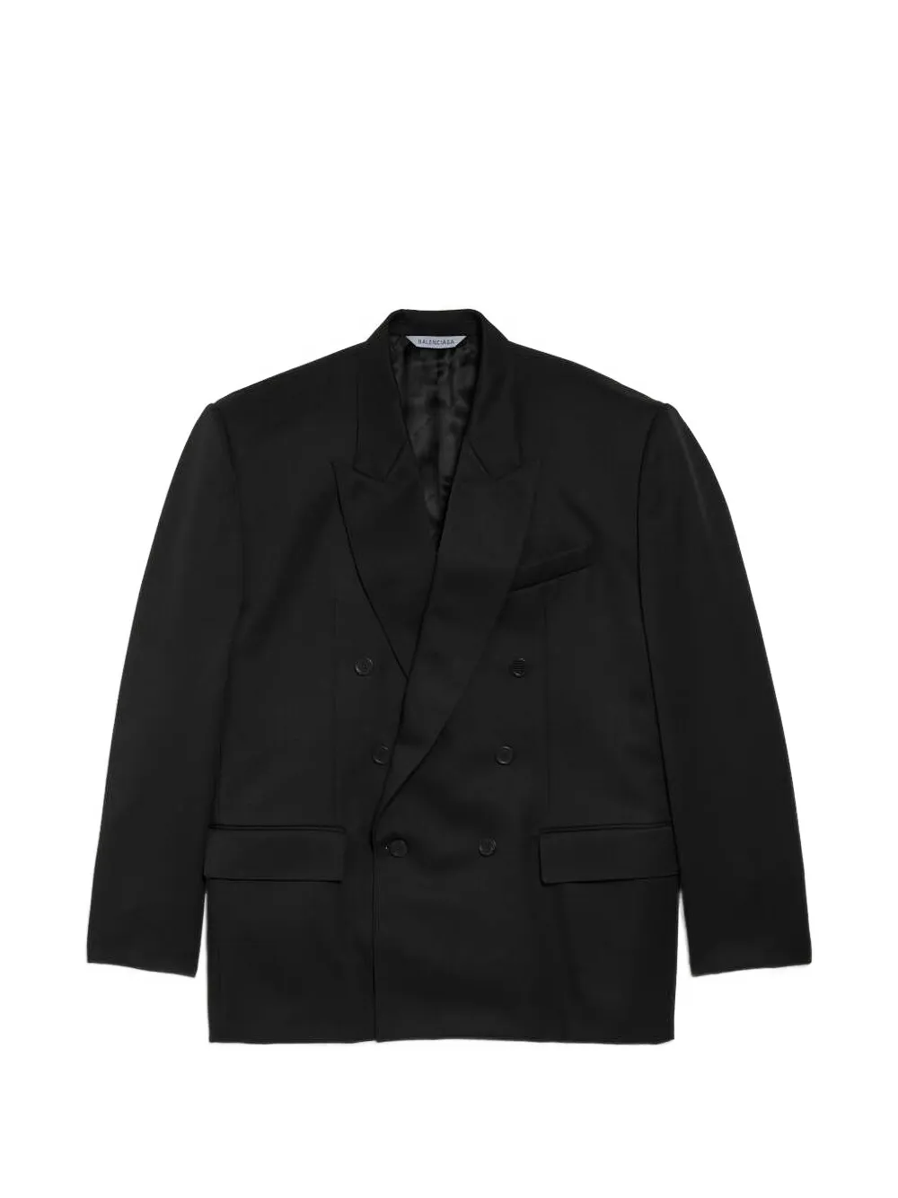 Balenciaga double-breasted wool-gabardine jacket - Nero