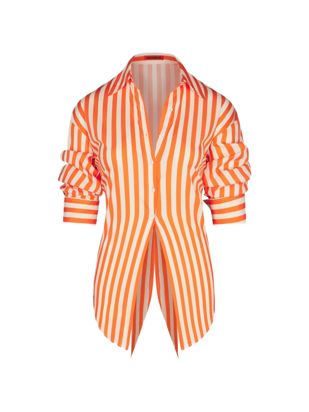 Simon Miller Loch stripe-print cotton shirt - Orange