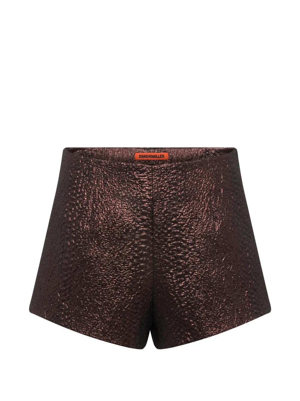 Simon Miller Fleur metallic mini shorts - Marrone