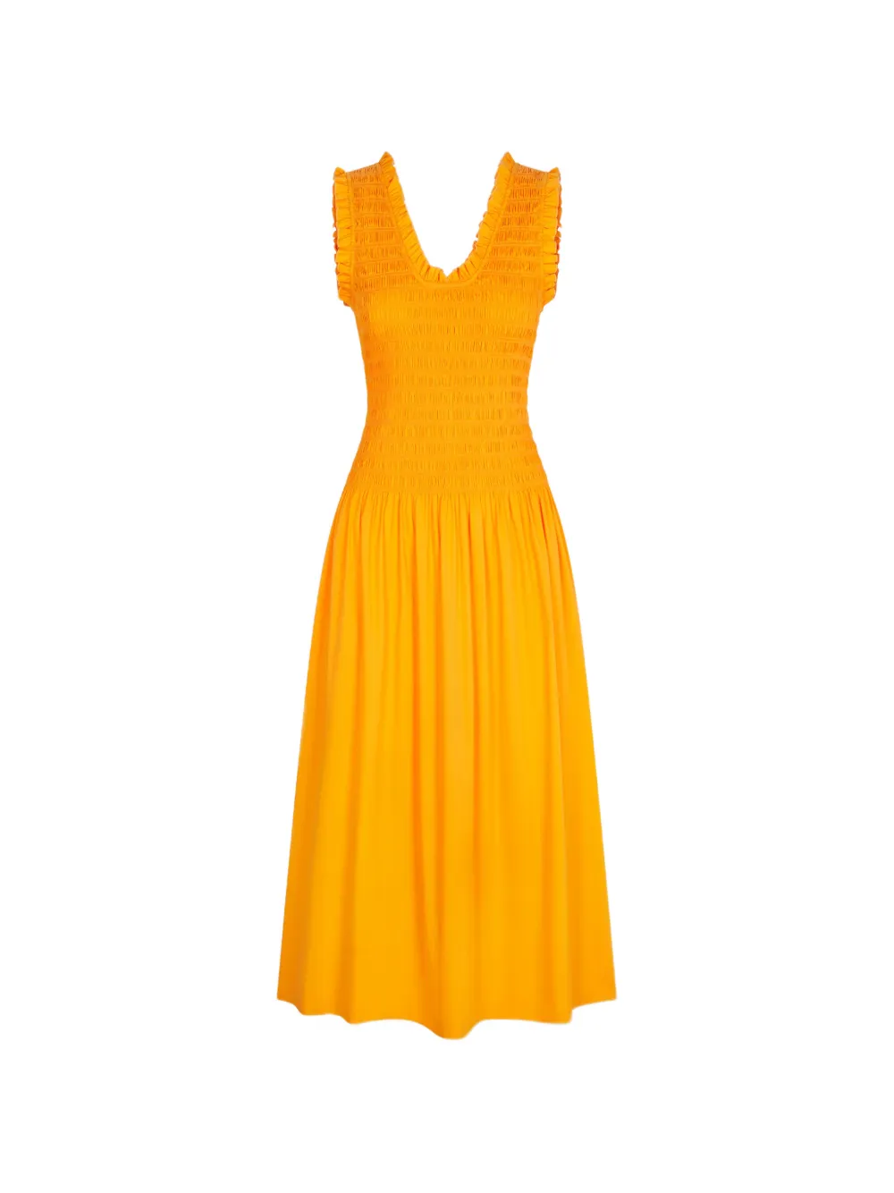 Simon Miller Zini V-neck sleeveless cotton midi dress - Giallo