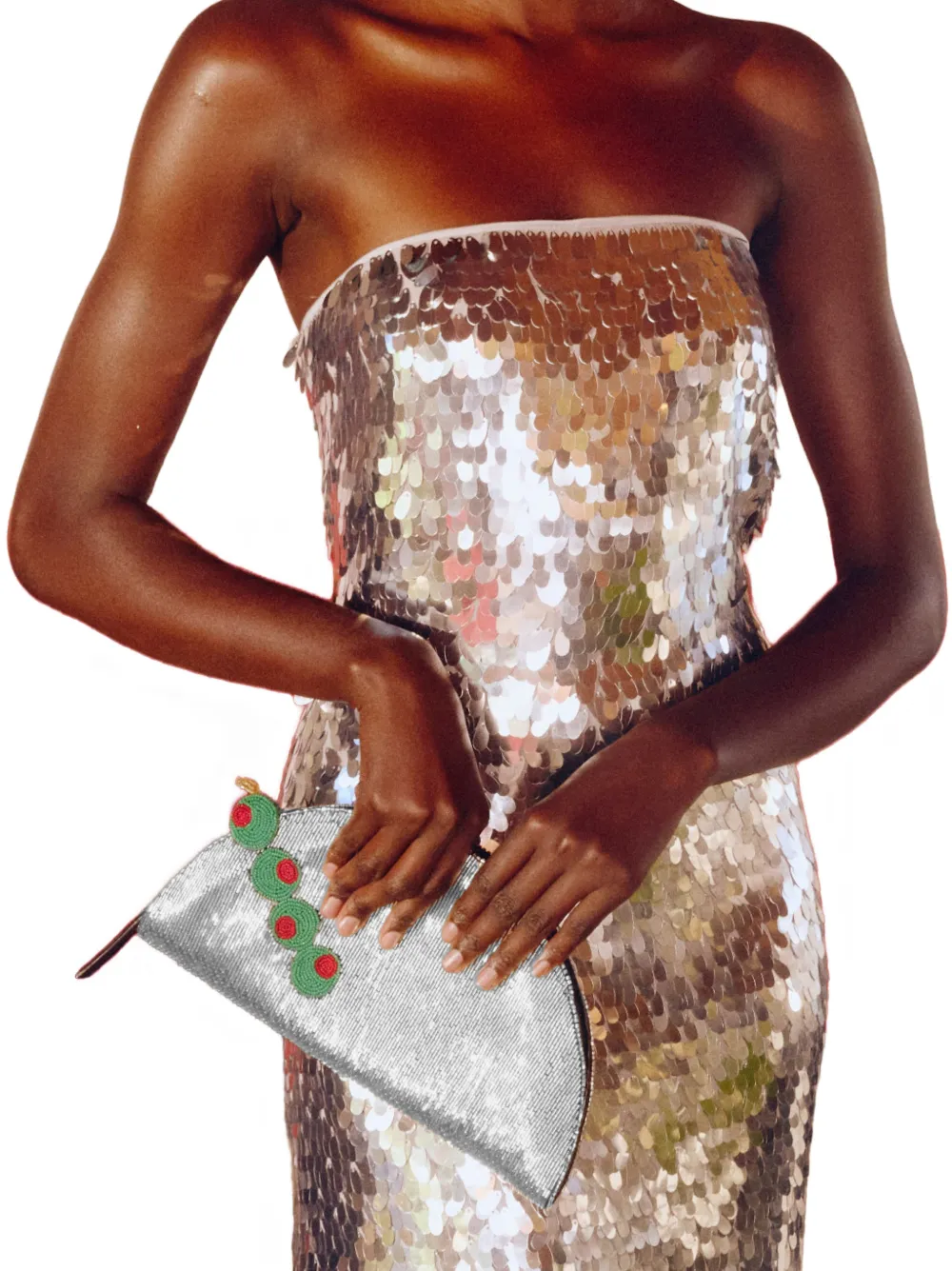 Simon Miller Lune clutch met kralen Zilver