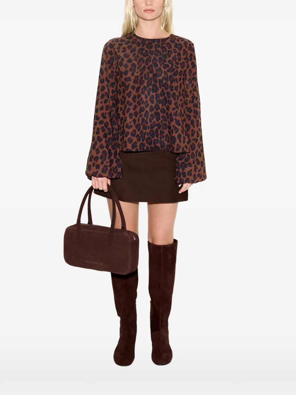 Simon Miller Joplin leopard-print top - Marrone
