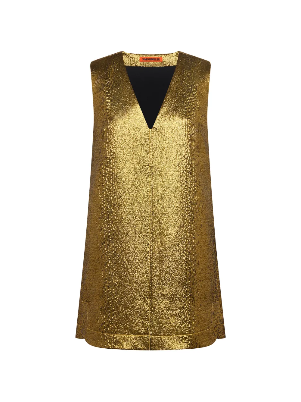 Simon Miller Fountain metallic-effect mini dress - Oro