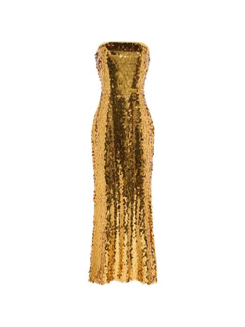 Simon Miller Sculpty strapless sequin-embellished dress