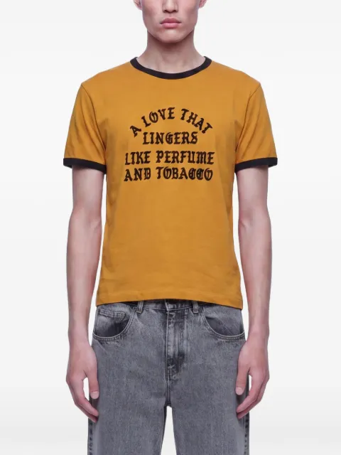 Second/Layer A Love That Lingers slogan-print ringer T-shirt