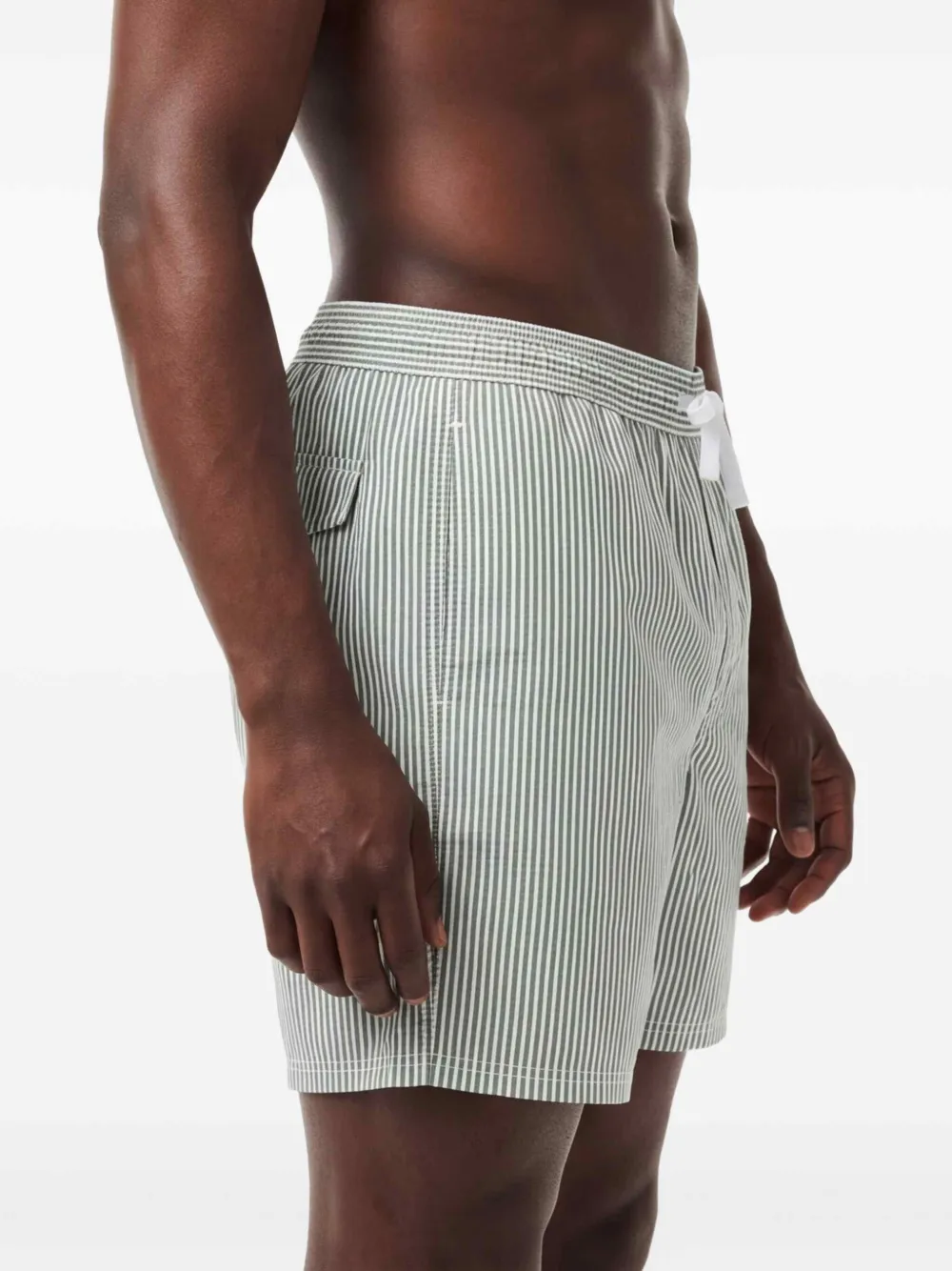 Lacoste Gestreepte zwembroek Groen