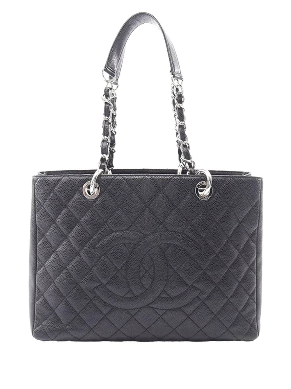 CHANEL Pre-Owned 2010-2011 Caviar Grand Shopping tote bag - Nero
