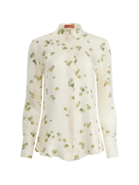 Altuzarra petal-print silk shirt