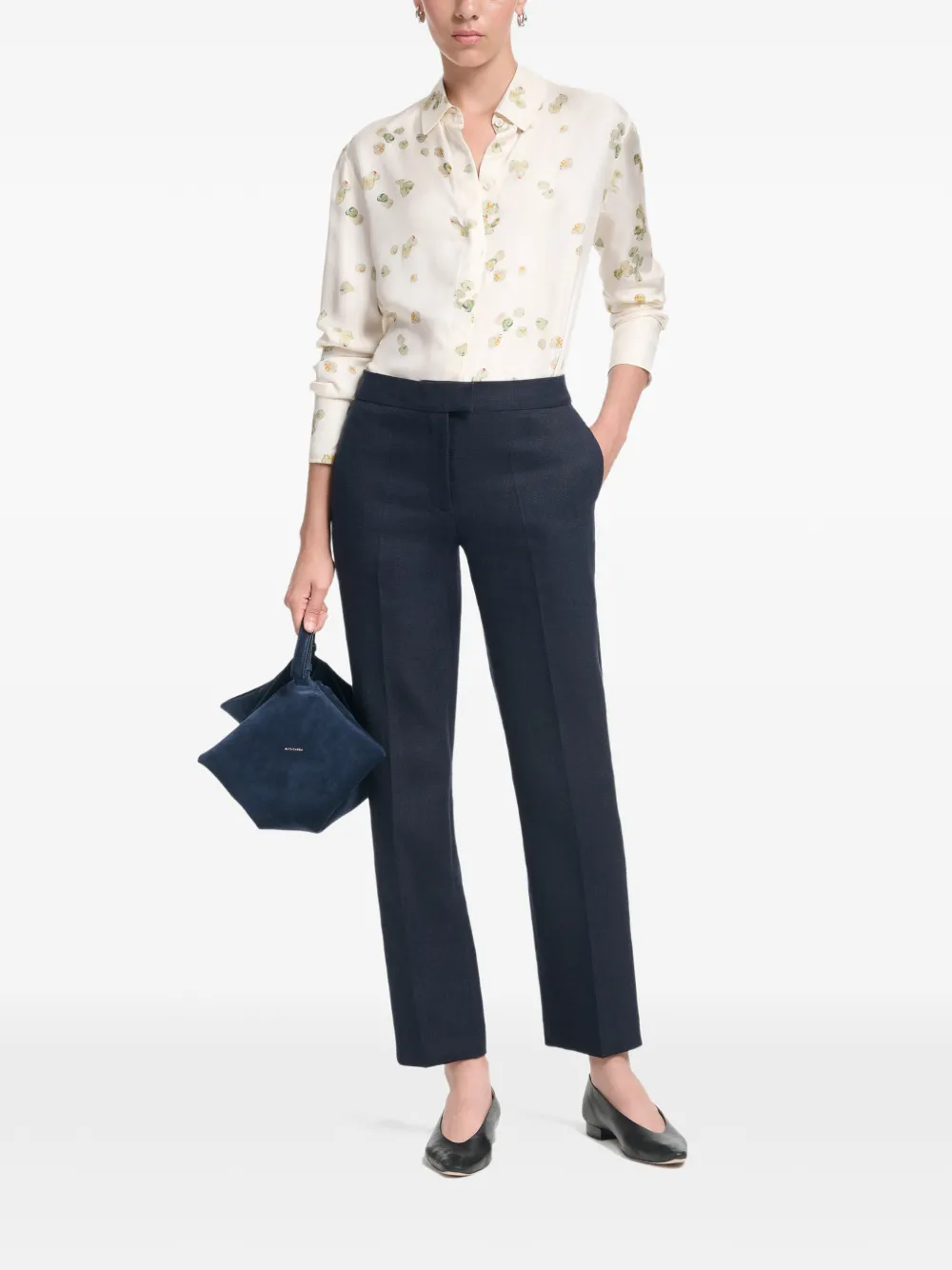 Altuzarra Zijden blouse met bloemenprint Beige