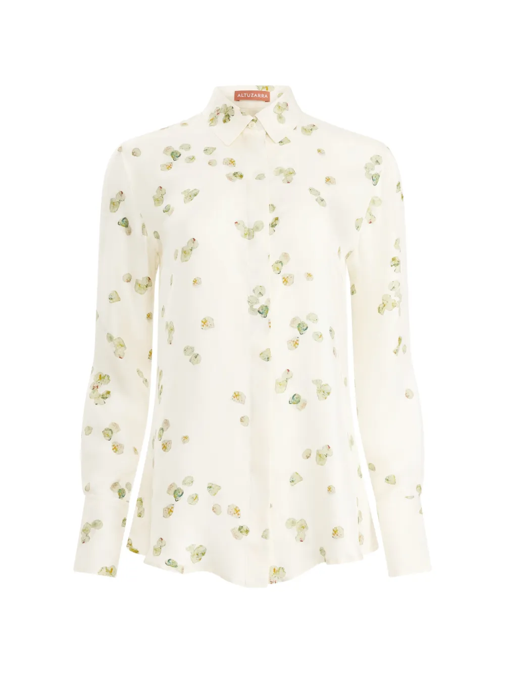 Altuzarra petal-print silk shirt - Toni neutri