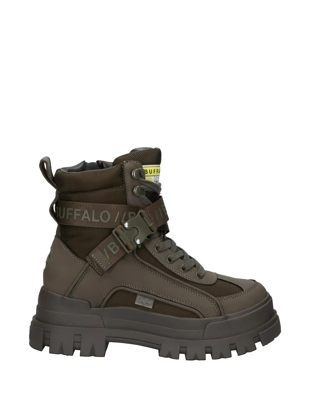 Buffalo Aspha Com1 buckled combat boots