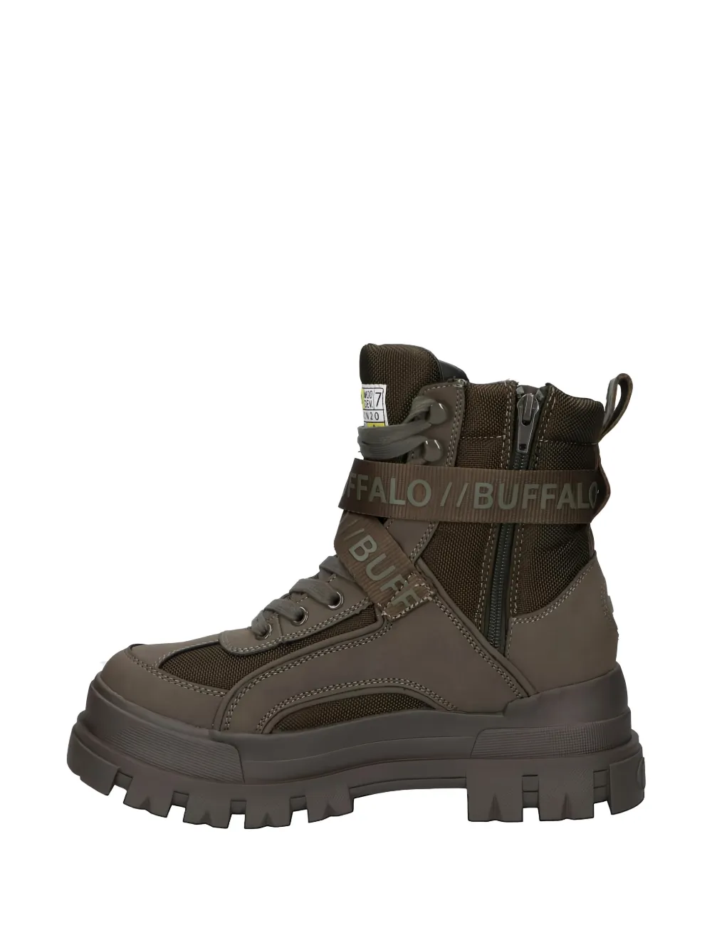 Buffalo Aspha Com1 combat boots met gesp Groen