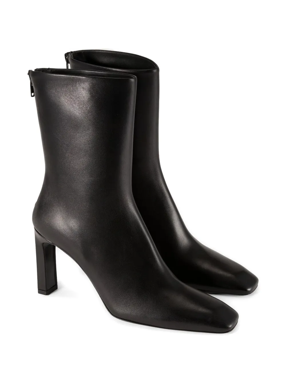 TOTEME square-toe ankle boots Zwart