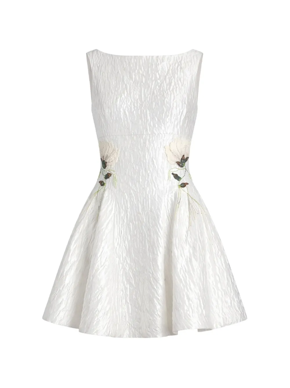 Simkhai applique detail textured dress - Bianco