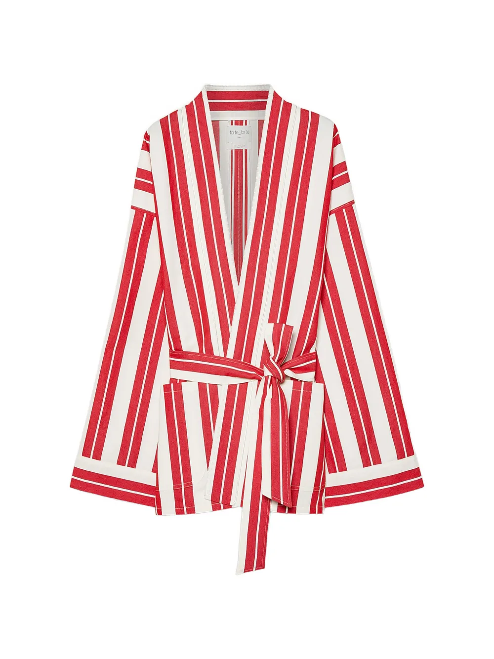 Forte Forte striped belted jacket - Rosso