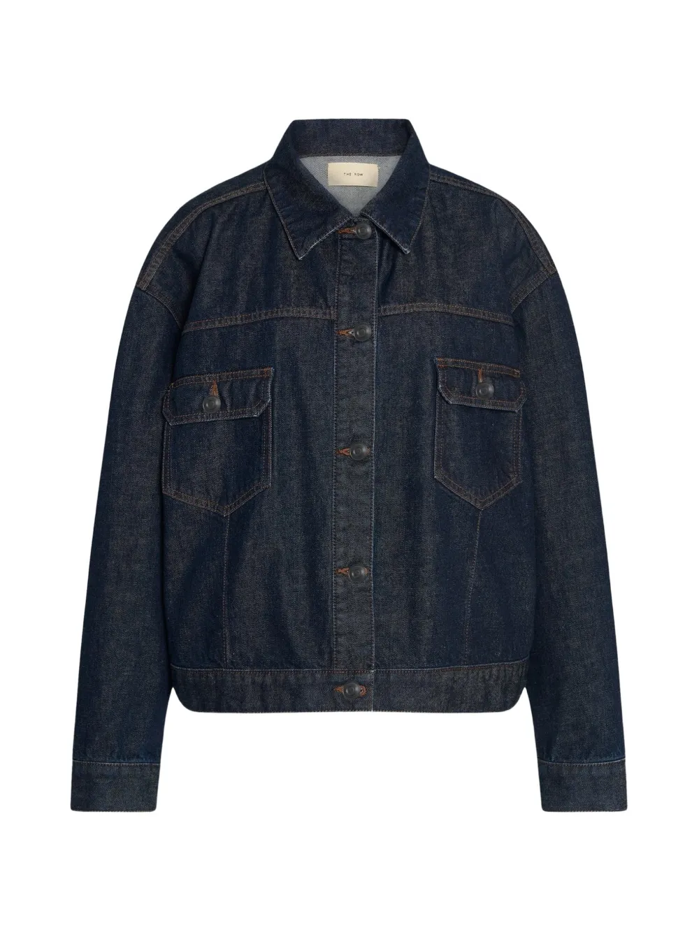 The Row Ness contrast-stitched denim jacket - Blu
