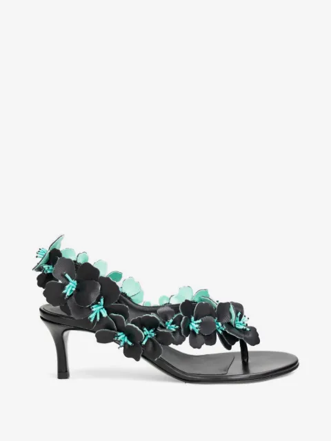 Rabanne sandalias con apliques florales