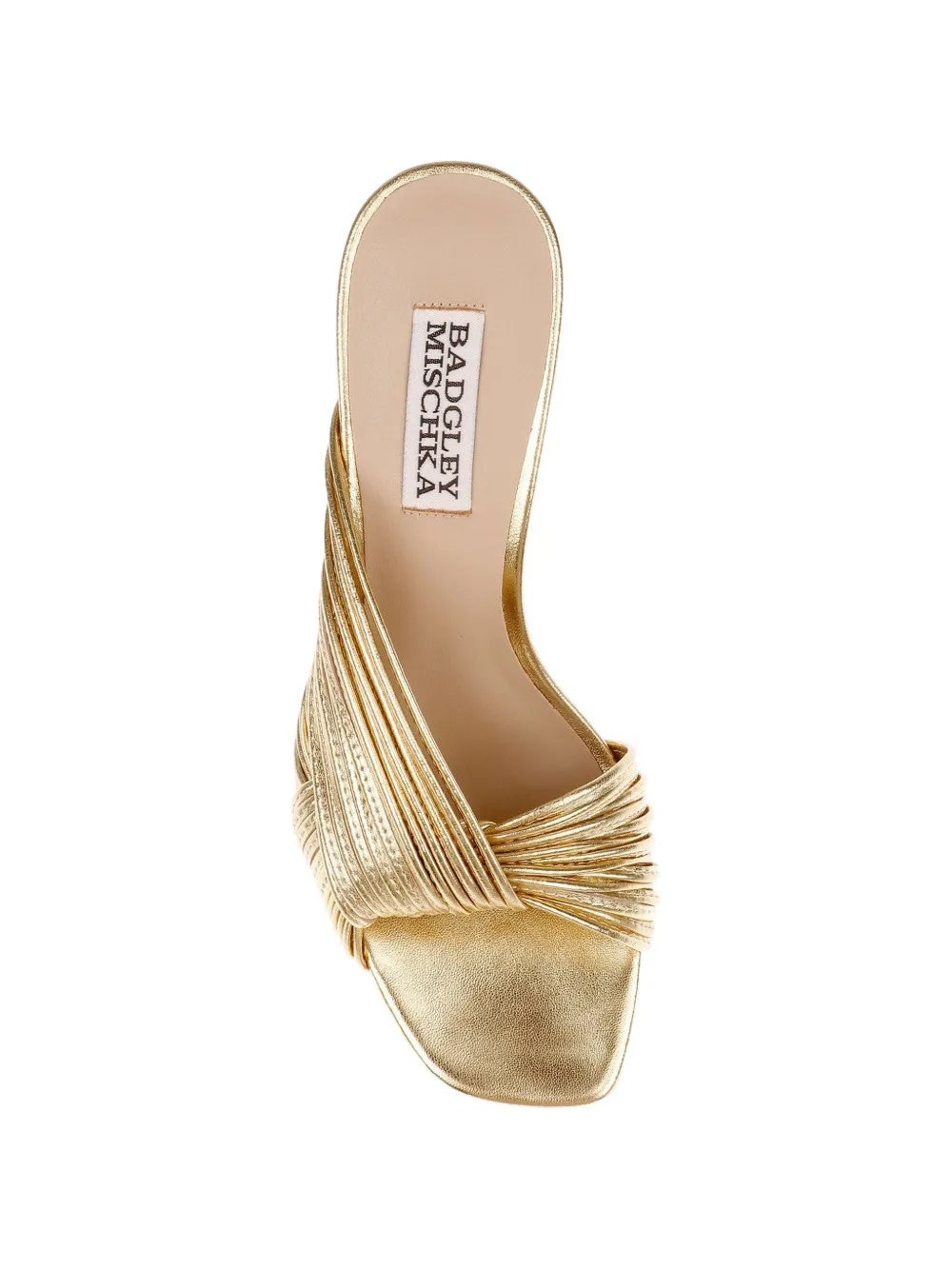 Badgley Mischka Winslow twisted metallic sandals Goud