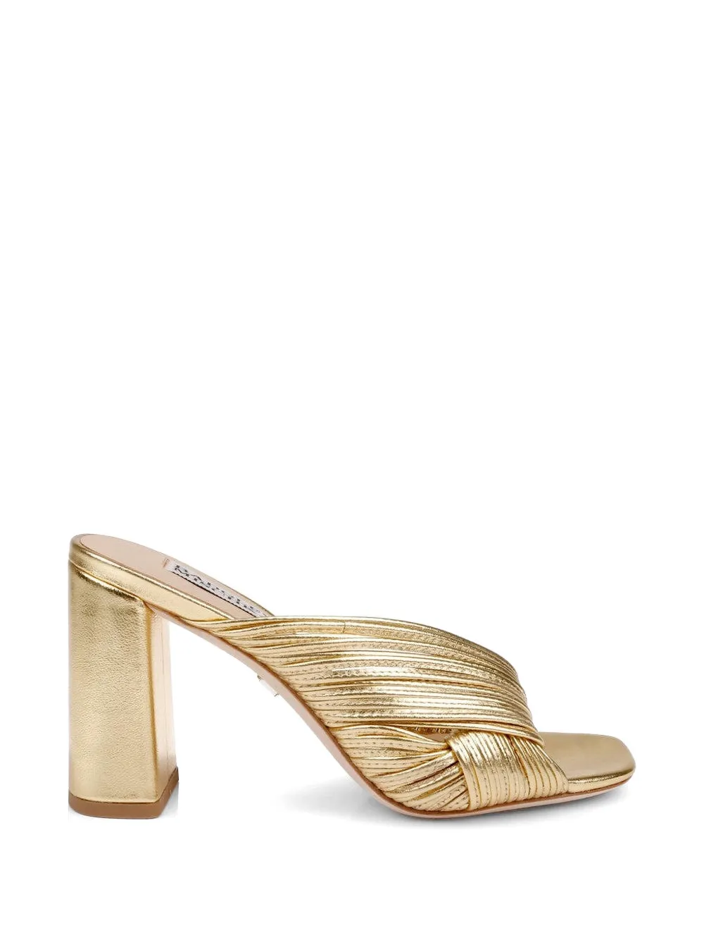 Badgley Mischka Winslow twisted metallic sandals Goud