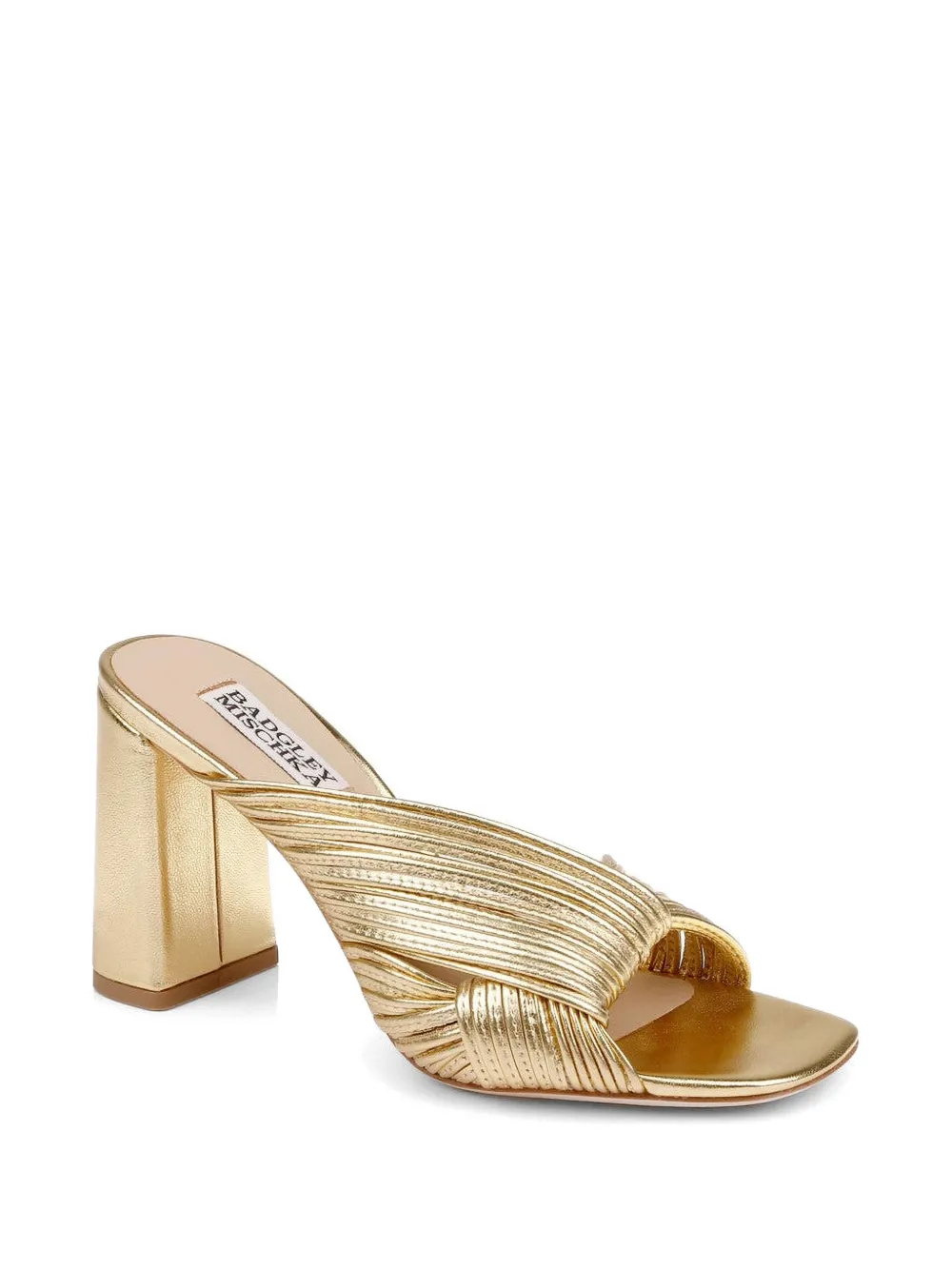 Badgley Mischka Winslow twisted metallic sandals Goud