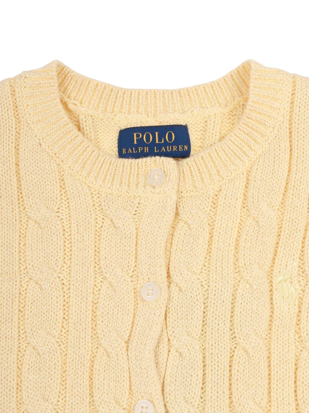 POLO RALPH LAUREN KIDS Kabelgebreid vest Geel