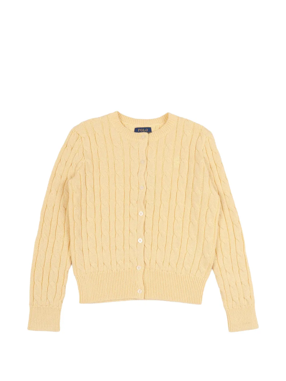 POLO RALPH LAUREN KIDS cable-knit cardigan - Giallo