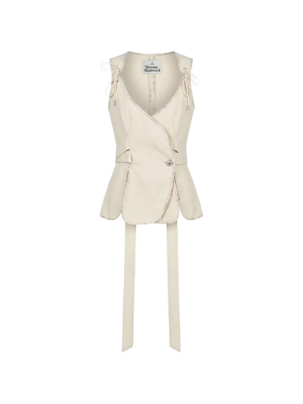 Vivienne Westwood Roxy wrap-design peplum top - Toni neutri