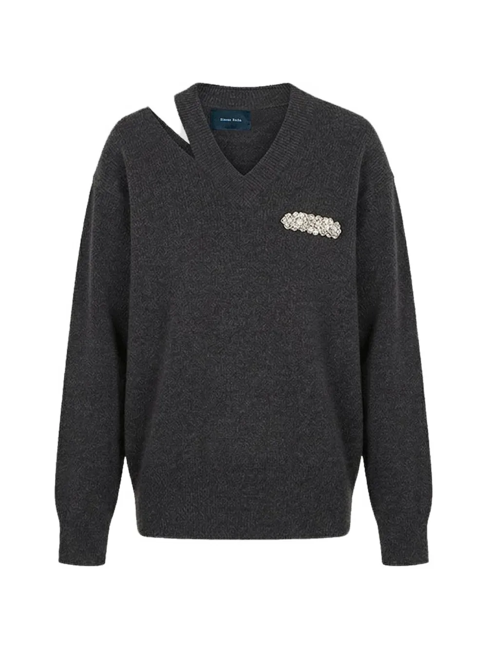 Simone Rocha embellished cut-out sweater - Grey